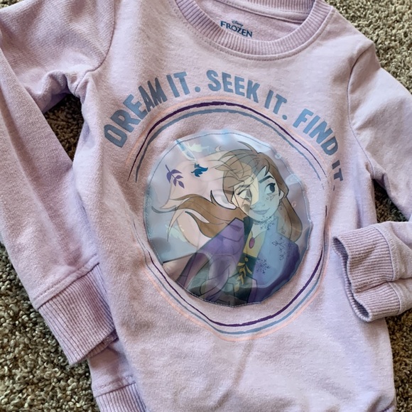 4T Frozen Disney Sweatshirt Purple - Picture 4 of 5